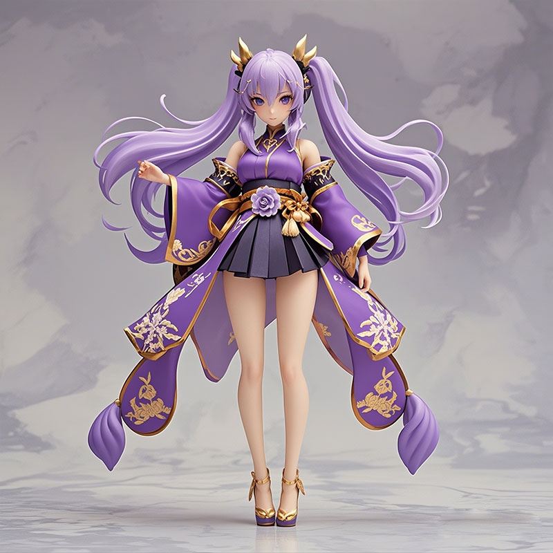 定制游戏手办角色长腿美女双色桌面摆件塑胶材质桌面摆件盲盒