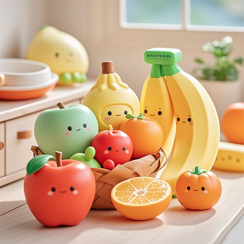定制水果崽崽盲盒玩具仿真水果桌面摆件塑胶材质手办盲盒玩具厂家