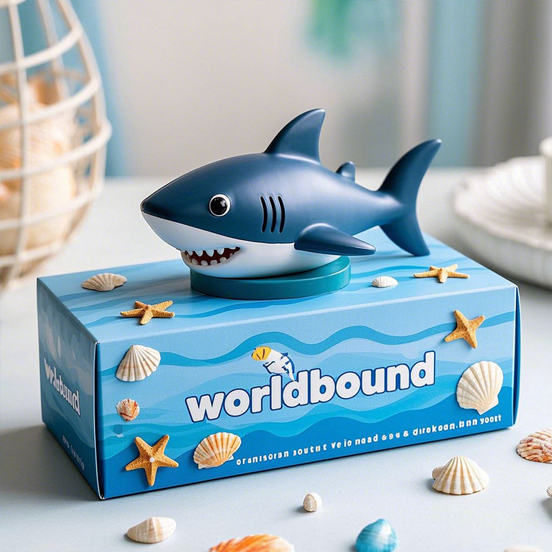 定制鲨鱼玩具塑胶会发声会动玩具两三岁儿童洗澡陪伴安抚玩具